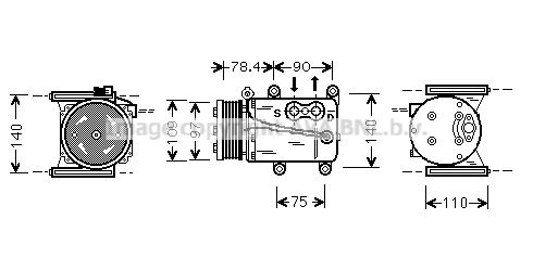 AVA QUALITY COOLING Компрессор, кондиционер JRK034